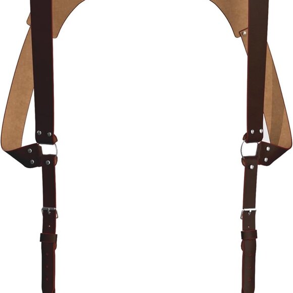 Genuine Leather Suspenders for Men, Vintage Style Handmade - Picture 1 of 8